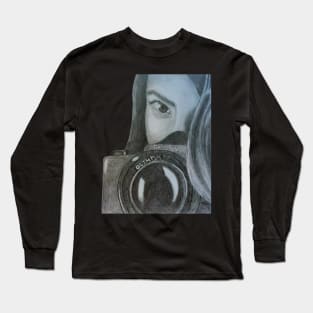 Camera Girl Sketch Long Sleeve T-Shirt